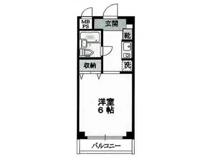 アーバニティー富士森公園(1K/2階)の間取り写真