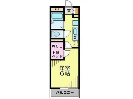 レオパレスカプリコーン21(1K/3階)の間取り写真