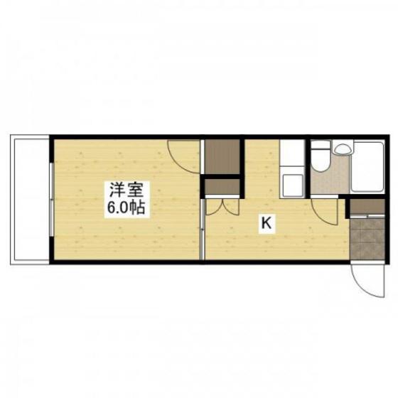 プレアール庚午中(1K/2階)の間取り写真