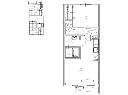 プリモII(1LDK/2階)の間取り写真