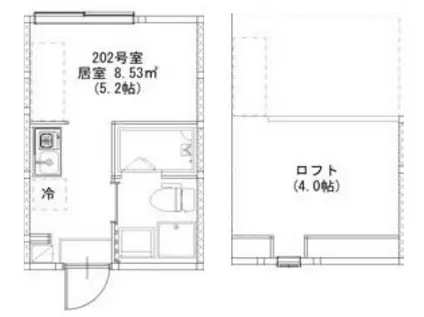ノベレア(ワンルーム/2階)の間取り写真
