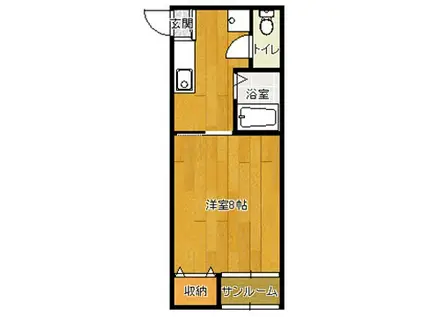 Kハイツ(1K/1階)の間取り写真