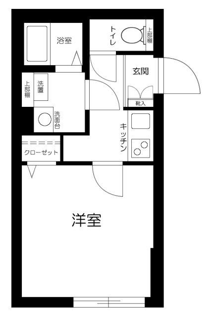 レクス大崎(1K/1階)の間取り写真