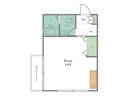 第三常葉コーポ(ワンルーム/1階)の間取り写真