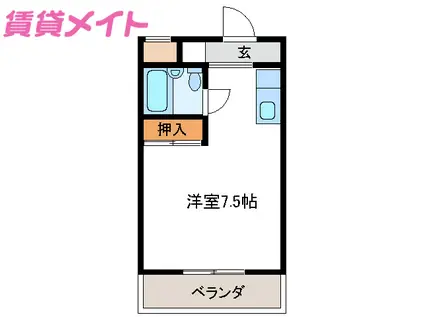 モービルホーム(ワンルーム/3階)の間取り写真