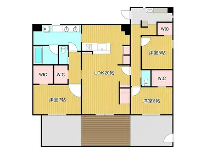 THE TOWL(3LDK/1階)の間取り写真