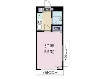 フレンドポート南町田(ワンルーム/5階)の間取り写真