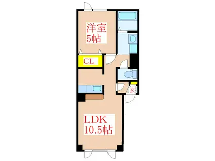 ドリームハイツI(1LDK/1階)の間取り写真