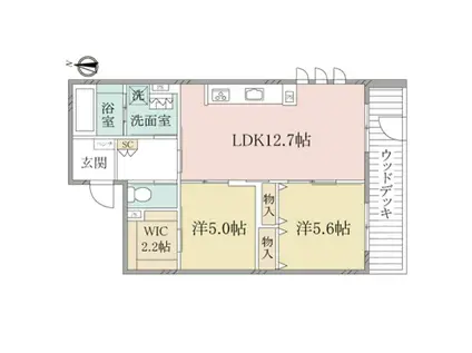 ヘーベルヴィレッジ井荻IIヘーベルVILLAGEKUSU(2LDK/1階)の間取り写真