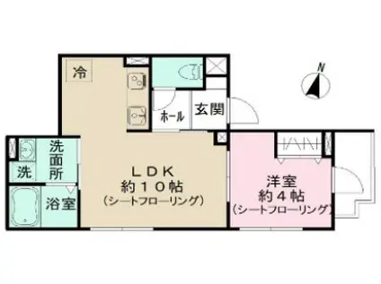 ナナラ千川(1LDK/2階)の間取り写真