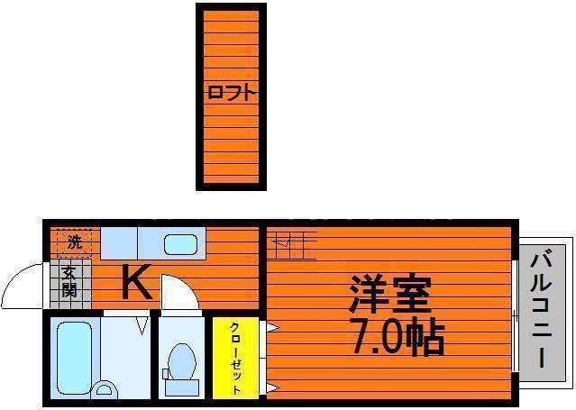 アヴァンセ(1K/2階)の間取り写真