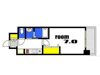 エステムコート広島国泰寺(1K/5階)の間取り写真