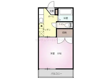 コモンシティー元今泉C(1K/2階)の間取り写真