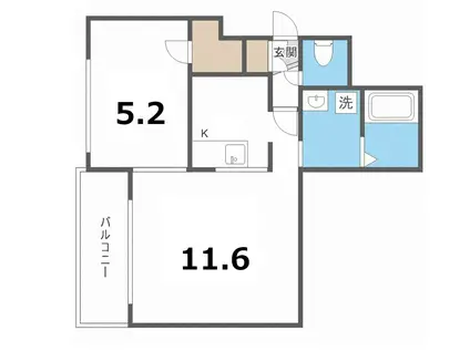 LAPOLA山の手(1LDK/1階)の間取り写真