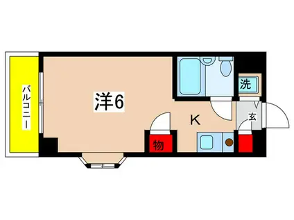 ウィンベル・ソロ鶴川(1K/3階)の間取り写真