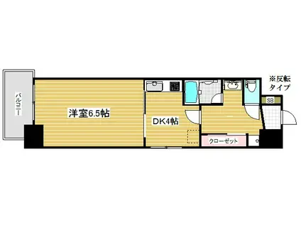 レン元町駅前(1DK/5階)の間取り写真