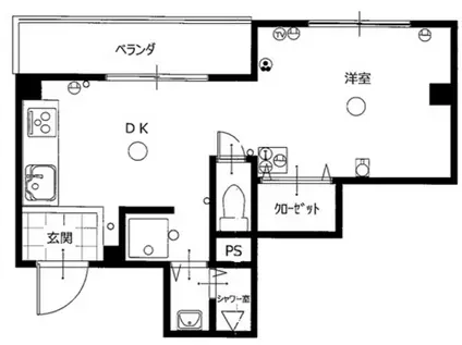 フルール新開地(ワンルーム/4階)の間取り写真