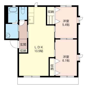 ANNEX-K(2LDK/1階)の間取り写真