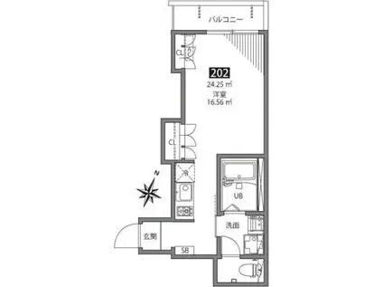 N-DORM-エヌドーム-(ワンルーム/2階)の間取り写真