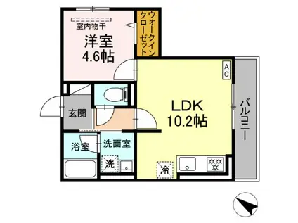 ディパイナ生麦(1LDK/3階)の間取り写真