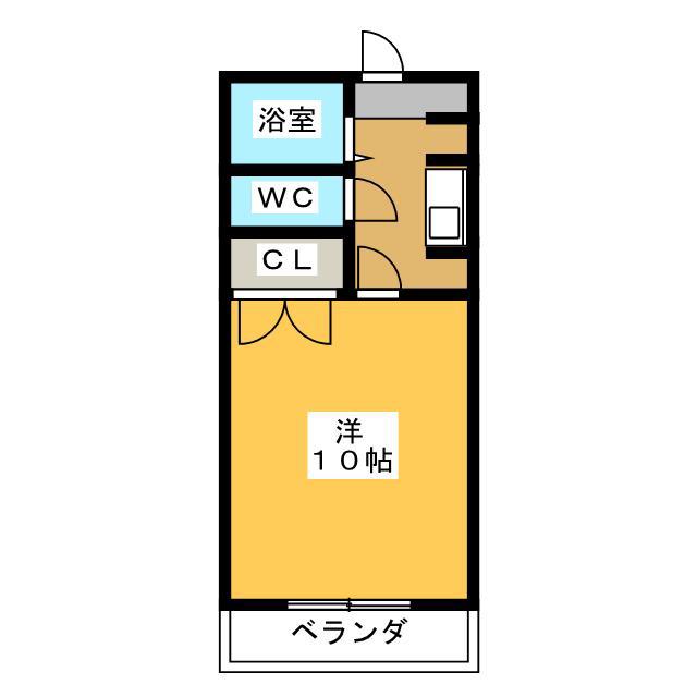 エクセレント西可児(1K/4階)の間取り写真