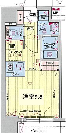 プレサンス大須プライマル(1K/9階)の間取り写真