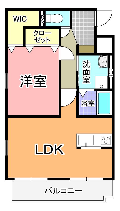 コート・フロラシオン(1LDK/3階)の間取り写真