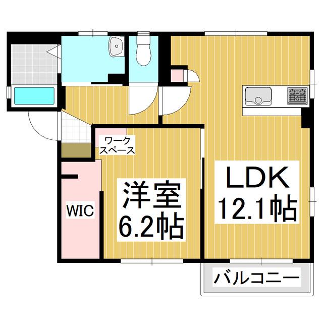 キヨコランテA(1LDK/1階)の間取り写真