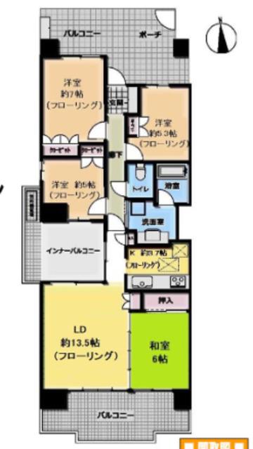 オラリオン サイト 4番舘(4LDK/15階)の間取り写真