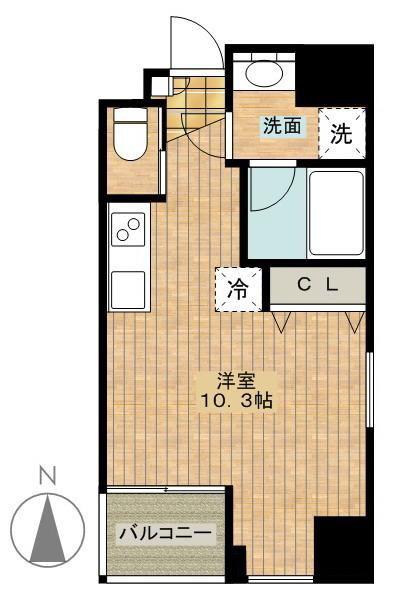 メゾンボヌール(ワンルーム/5階)の間取り写真