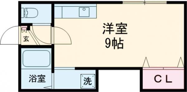 コーポメイプル(ワンルーム/1階)の間取り写真