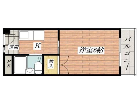 ハイツカメリア(1K/3階)の間取り写真