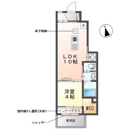 カタルピア(1LDK/1階)の間取り写真