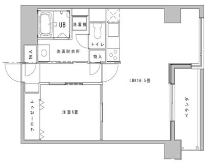 アーバンフレックスSG(1LDK/7階)の間取り写真