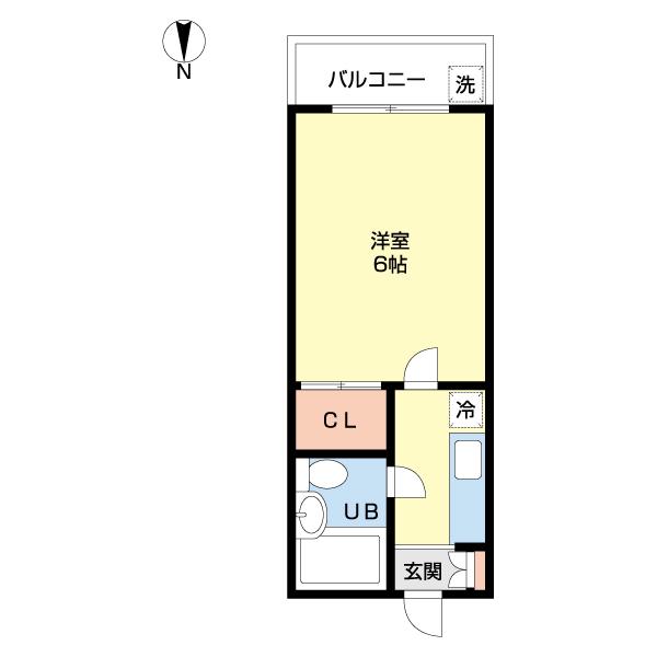 第十五安藤ハイツ(1K/1階)の間取り写真