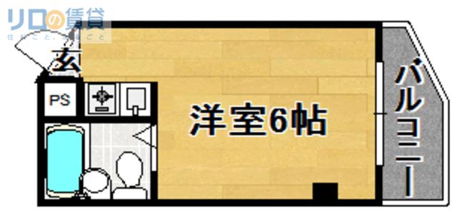 ノーヴァ鍵本(ワンルーム/3階)の間取り写真