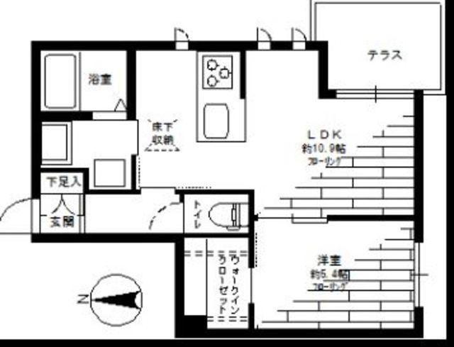 アネックス氷川(1SLDK/1階)の間取り写真