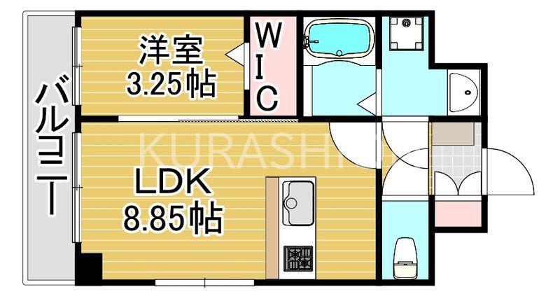 マルコビル平尾(1LDK/5階)の間取り写真