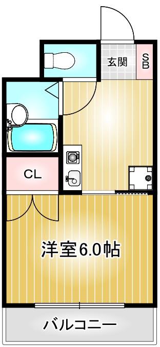 リエス那古野(1K/3階)の間取り写真