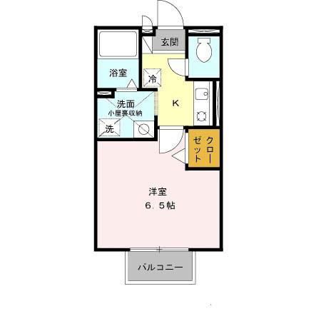 MSエクレール(1K/2階)の間取り写真