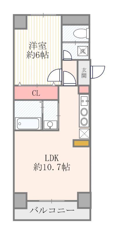 ルーブル白金(1LDK/1階)の間取り写真