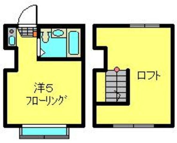 ネオステーションプラザ白楽(ワンルーム/1階)の間取り写真