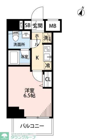 MAXIV横浜吉野町ノース(1K/6階)の間取り写真
