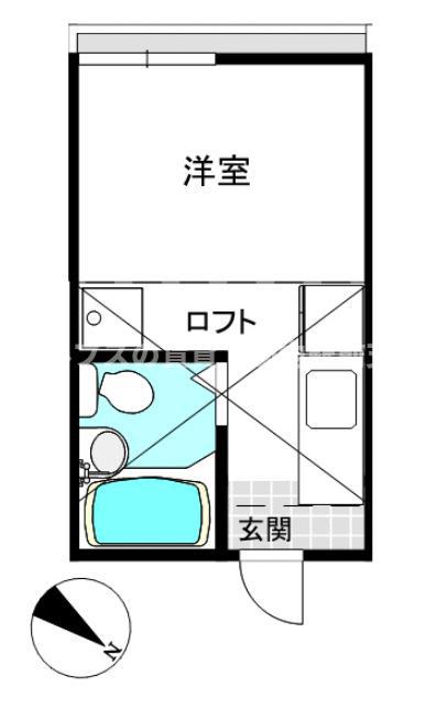 ヴェルジェ滝頭(ワンルーム/2階)の間取り写真