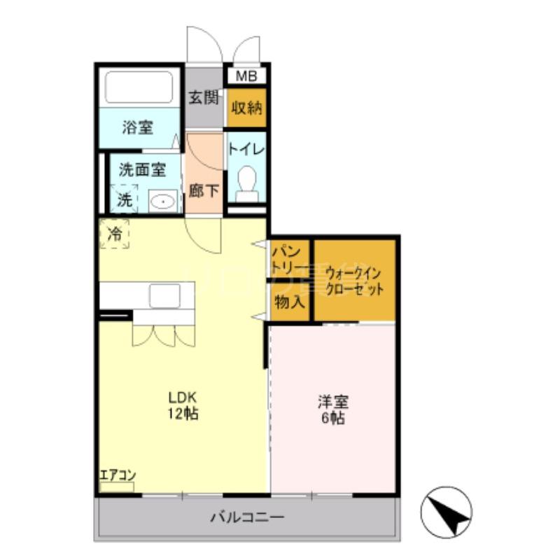 エルドシック大森(1LDK/2階)の間取り写真