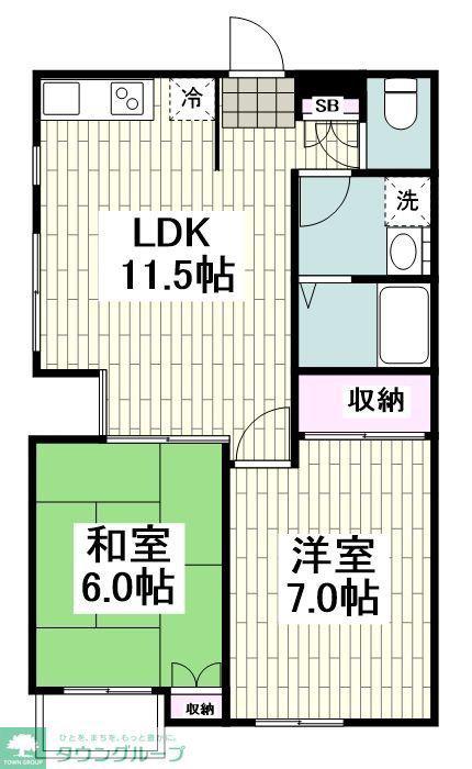 フェリース鎌倉(2LDK/2階)の間取り写真