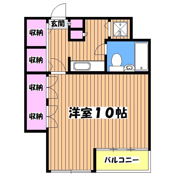 フェミネ八王子(1K/5階)の間取り写真