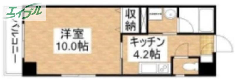 MIRAGE MARUNOUCHI(1K/4階)の間取り写真