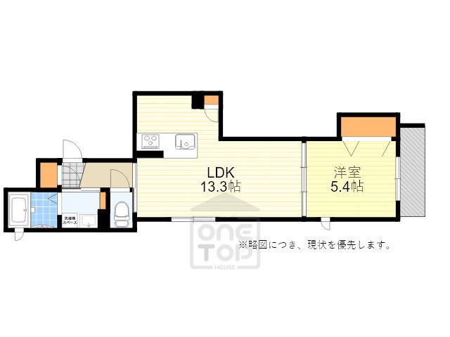 ECRACIE総持寺(1LDK/1階)の間取り写真