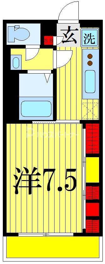 リブリ・北習志野(1K/1階)の間取り写真